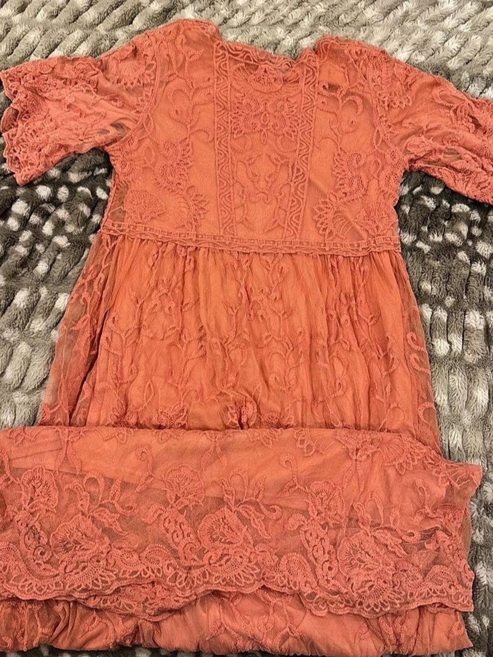 DMFASHION Floral Lace Midi Dress Size Medium